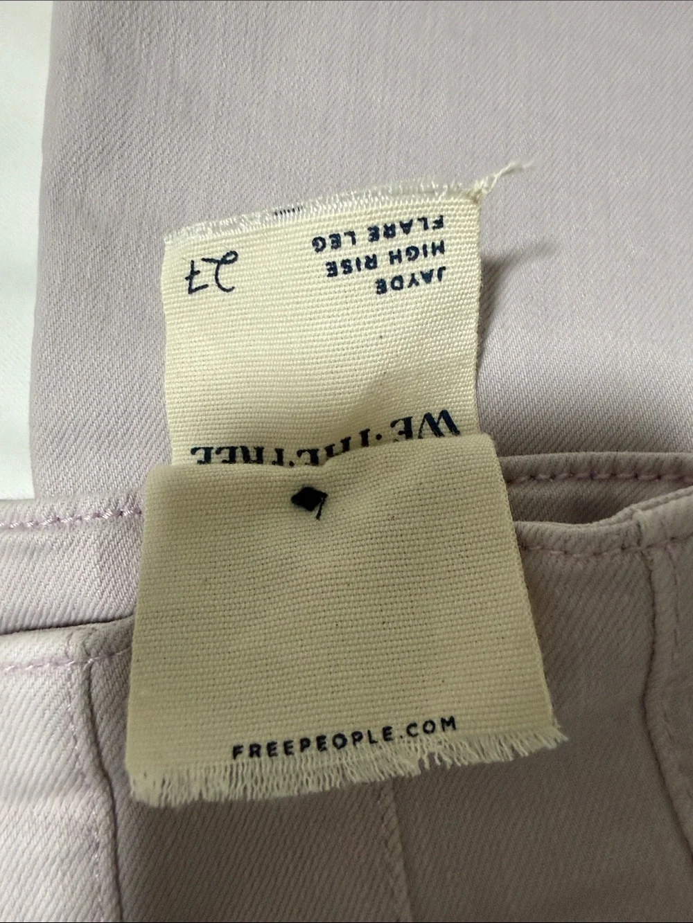 WE THE FREE  High-Rise Lavender Flare Jeans size 27 strech light purple